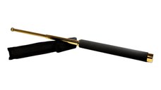 Set baston telescopic 65 cm auriu & box-rozeta skull negru