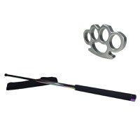 Set baston telescopic 66 cm + box argintiu 1 cm grosime - 6