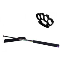 Set baston telescopic 66 cm + box negru 0.5 cm grosime - 1