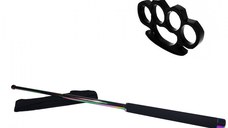 Set baston telescopic 66 cm + box negru 0.5 cm grosime