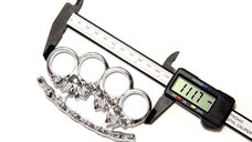 Set baston telescopic 66 cm + pumnal/box craniu argintiu