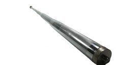 Set baston telescopic din otel, argintiu, 64 cm + box craniu argintiu