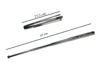 Set baston telescopic din otel, argintiu, 64 cm + box craniu negru - 6