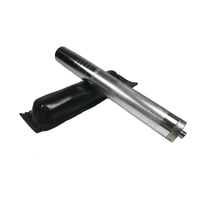 Set baston telescopic din otel, argintiu, 64 cm + pumnal/box craniu argintiu - 2