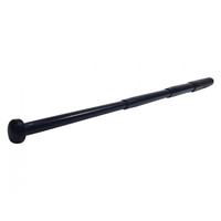 Set baston telescopic din otel, negru, 64 cm + box craniu auriu - 7