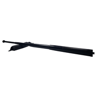 Set baston telescopic din otel, negru, 64 cm + box craniu auriu - 5