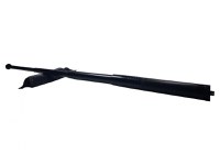 Set baston telescopic din otel, negru, 64 cm + box-rozeta craniu auriu - 4