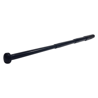 Set baston telescopic din otel, negru, 64 cm + box-rozeta craniu negru - 1