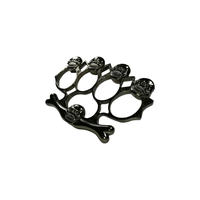 Set baston telescopic din otel, negru, 64 cm + box-rozeta craniu negru - 4