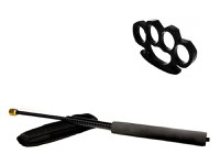 Set baston telescopic flexibil negru 47 cm + box negru 1 cm grosime - 5
