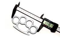 Set baston telescopic flexibil negru maner tip tonfa 47 cm + box argintiu 0,5 cm grosime - 5