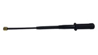 Set baston telescopic flexibil negru maner tip tonfa 47 cm + box craniu auriu - 3