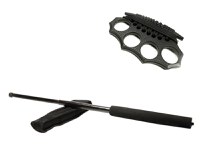 Set baston telescopic negru 50 cm + box negru model nou - 1
