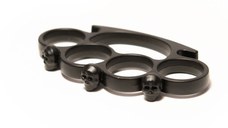 Set baston telescopic Police, 49 cm + box craniu negru