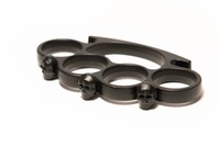 Set baston telescopic Police, 49 cm + box craniu negru - 1