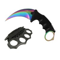 Set box, model 2019, cu snur si cutit, Karambit, fade, 18.5 cm - 4