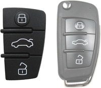 Set Butoane Cauciuc Techstar pentru Cheie Audi A3, A4, A5, A6, A8, Q5, Q7 - cu 3 Butoane - 3