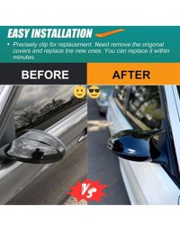 Set capace oglinzi Batman Style pentru Bmw Seria 3 E90, E91, E92, E93, Seria 1 E81, E82, E87, E88 negru lucios - 7