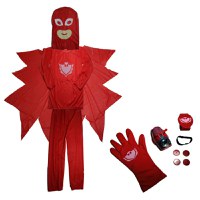 Set costum Eroi in Pijamale - Bufnita - Amaya - marimea L si manusa cu lansator - 1