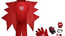 Set costum Eroi in Pijamale - Bufnita - Amaya - marimea L si manusa cu lansator