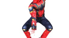 Set costum Iron Spiderman IdeallStore®, New Era, marimea M, 5-7 ani, rosu