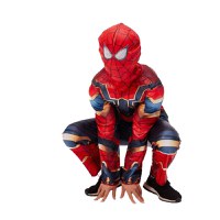 Set costum Iron Spiderman IdeallStore®, New Era, rosu, 7-9 ani, manusa cu ventuze si masca LED - 5
