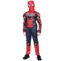 Set costum Iron Spiderman IdeallStore®, New Era, rosu, 7-9 ani, manusa cu ventuze si masca LED - 3