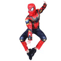 Set costum Iron Spiderman IdeallStore®, New Era, rosu, 7-9 ani, manusa cu ventuze si masca LED - 2
