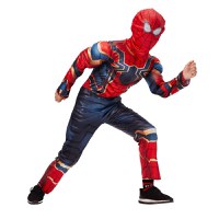 Set costum Iron Spiderman IdeallStore®, New Era, rosu, 7-9 ani, manusa cu ventuze si masca LED - 6