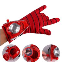 Set costum Spiderman L, 120-130 cm, lansator cu ventuze si manusa cu discuri - 2
