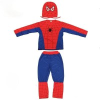 Set costum Spiderman M, 110-120 cm si lansator cu ventuze - 1