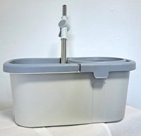 Set cu mop rotativ si galeata dreptunghiulara, Tija ajustabila, SMYY-03, Gri - 6