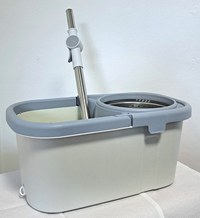 Set cu mop rotativ si galeata dreptunghiulara, Tija ajustabila, SMYY-03, Gri - 2