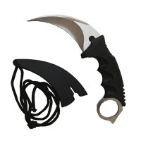 Set Cutit Briceag Karambit CS:GO, silver, alb, plus teaca si snur + Cutit Briceag Karambit CS:GO, multicolor, fade, plus teaca si snur - 1