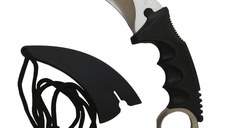 Set Cutit Briceag Karambit CS:GO, silver, alb, plus teaca si snur + Cutit Briceag Karambit CS:GO, multicolor, fade, plus teaca si snur