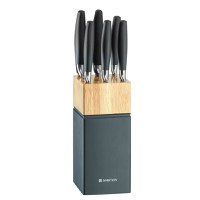 Set cutite, 7 piese, bloc lemn gri, AMBITION Silvery - 2