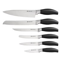 Set cutite, 7 piese, bloc lemn gri, AMBITION Silvery - 1