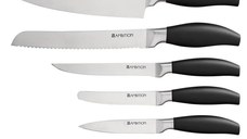 Set cutite, 7 piese, bloc lemn gri, AMBITION Silvery