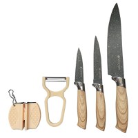 Set cutite AMBITION Kenya, 5 piese, include ascutitor cutite si curatator legume - 1