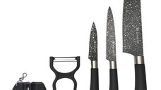 Set cutite AMBITION Orion, 5 piese, include ascutitor cutite si curatator legume