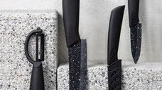 Set cutite AMBITION Skiv, 2 piese, negru, lama ceramica