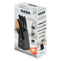 Set cutite + Ustensile de bucatarie Zass Gourmet ZG-KS 03, negru - 4