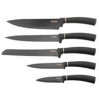 Set cutite + Ustensile de bucatarie Zass Gourmet ZG-KS 03, negru - 1