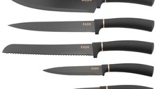 Set cutite + Ustensile de bucatarie Zass Gourmet ZG-KS 03, negru