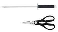 Set cutite + Ustensile de bucatarie Zass Gourmet ZG-KS 04, negru