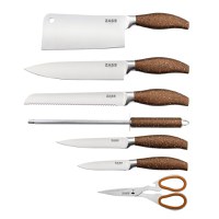 Set cutite + Ustensile de bucatarie Zass Gourmet ZG-KS 05, maro - 2
