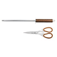 Set cutite + Ustensile de bucatarie Zass Gourmet ZG-KS 05, maro - 3