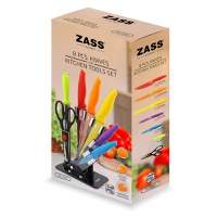 Set cutite + Ustensile de bucatarie Zass Gourmet ZG-KS 07, multicolor - 2