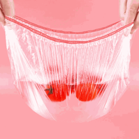 Set de 100 Pungi tip Capac de Unica Folosinta Transparente cu Capete Colorate ABYZ - 2