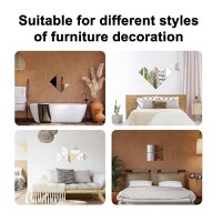 Set de 16 oglinzi acrilice autoadezive, pentru decorarea peretilor, 20x20cm, argintiu - 3